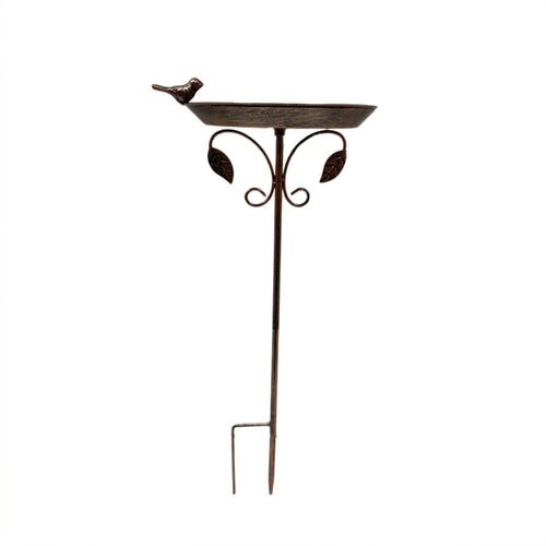 Bird Bath Stand Scrollwork Garden Stake Feeder Easy to Install Yard Decoration