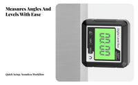 Portable Size Attractive Inclinometer Data Hold Function Mini Digital Protractor High Precision for Builders, Craftsmen, Woodworking