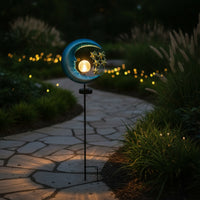 Lunar Garden Stake Light Metal Garden Light with Lunar Moon LED for Pathway