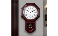 Roman Numerals Chinese-Style Wall Clock Resin Body Antique Wall Clock Hush-Quiet Movement Home Decor Vintage for Office