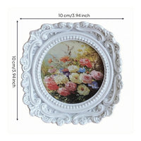 Round Opening Photo Frame Decorative Ornate Square Photo Frame Clear View