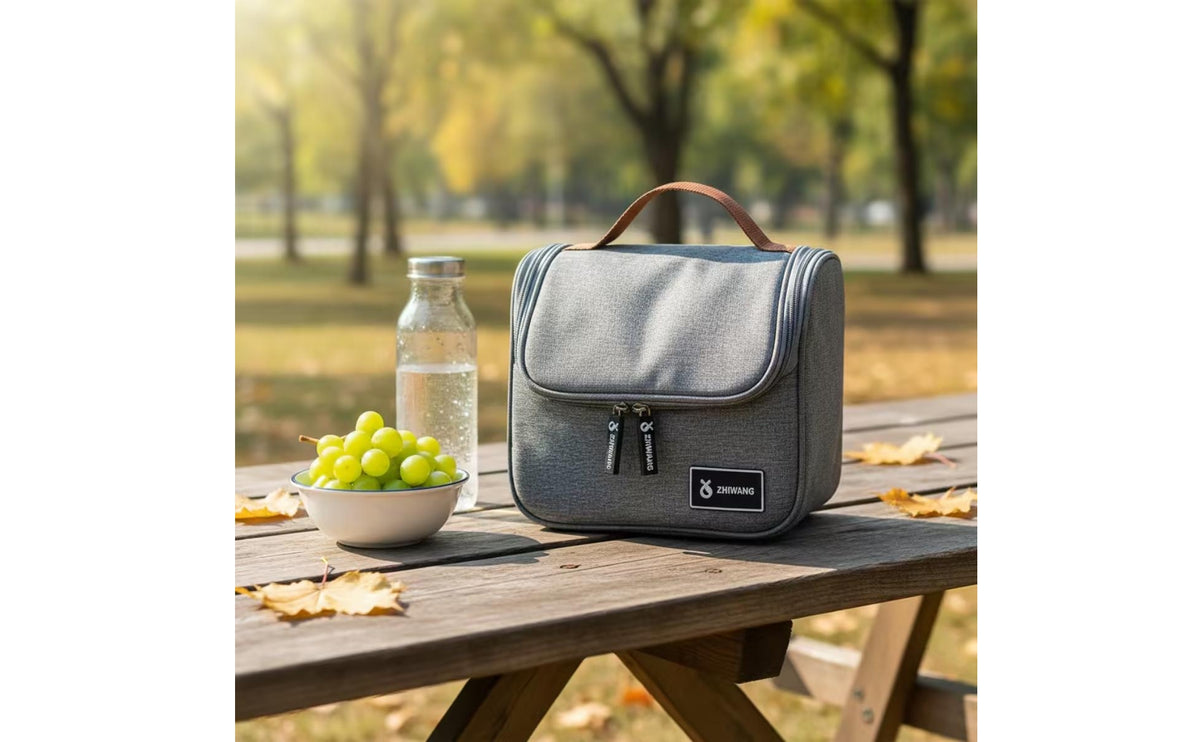 Insulated Meal Tote Compact Meal Tote with Pocket Padded for Picnic