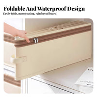 Compressible Clothes Box Large Capacity Foldable Fabric Box Clear transparent panel