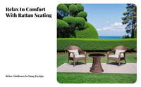 4 Pieces paddinged Outdoor Lounge Set Hand-Woven Design Garden Furnishing Glass surface Thick paddings for homeowners, rearyard