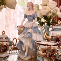 European Style White Porcelain Figurine Home Decor