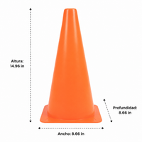 Plastic Training Cone for Soccer, 38 cm, Sports Cone for Agility and Path Marking, Ideal for Kids and Athletes