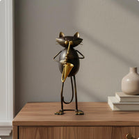 2 Pieces Jazz Feline Figurine Creative Home Decor Decorative for Desk