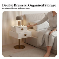 2-Tier Rotating Drawer Unit Modern Minimalist Design for Hotel, Adults, Students