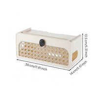 Desktop Cable Organizer Side Pass-Through Openings Hard-Shell Cable Box