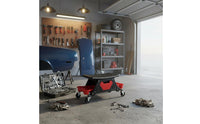 Heavy-Duty Construction Automotive Work Stool with Tool Trays Low-Profile Design Workshop Equipment for Mechanics, Garage