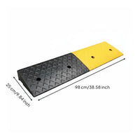 Rubber Curb Ramp Textured Surface Curb Slope Pad Weather-Resistant for Entrance