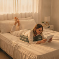 Memory Foam Prone Chest Pillow Contoured Face down Pillow with Chest Support Supportive for Bed Reading