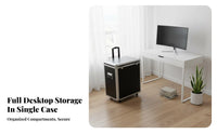 Desktop Computer Transport Box Security Lock Equipment Case for Gamers, Students