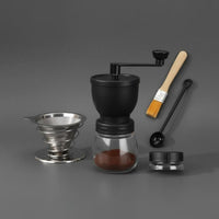 Manual Coffee Grinder Includes Storage Jar Hand Crank Coffee Grinder Kitchen Appliance Consistent Uniform Mill for Travelers