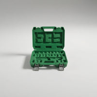 Socket Wrench Storage Box Blow-Molded Socket Set Case Clamshell Empty for Mechanics, Home Handyperson, Workshop, Garage, Job Site