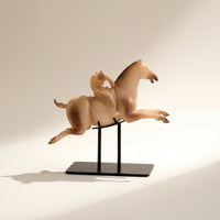 Equestrian Sport Player on Horse Equestrian Horse Statue Sculpture Sculptural Horseback Riding Ornament for Collectors, Decorators, Office