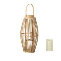 Wood Lantern with Candle Lightweight Floor Lantern Farmhouse for Tea Corner
