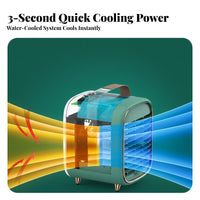 Cools & Humidifies Desktop Misting Fan 3-Speed Control Mini Air Conditioner Fan Humidifier Function for Office, Bedroom, Dorm Room
