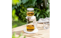 Glass Tea Infuser with Stand Borosilicate Tea Pot with Infuser One-Interact Glass Teapot for Kitchen