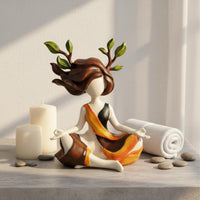 Sculptural Figurine Artistic Design Meditation Figurine Relaxation Gift for Desk