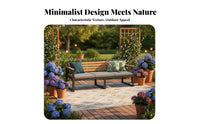 Waterproof 4-Piece Sofa and Armchair Combo Weather-withstandant Loveseat and Armchair Set sturdyDuty Frame Outdoor Furniture Low Maintenance for Property Managers, Business Owners, Garden, Backyard, pool deck, Balcony