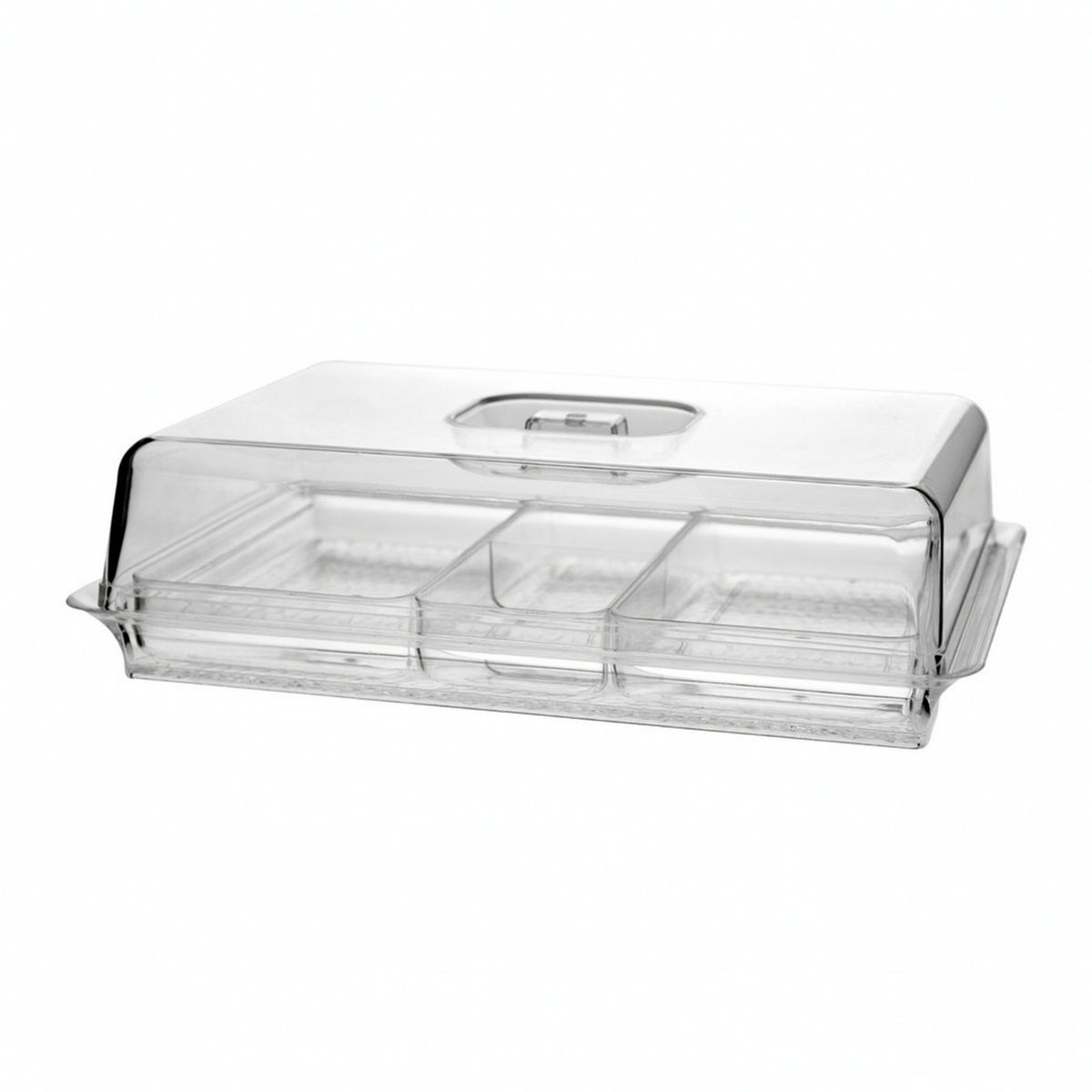 Food Cover with Base Transparent Lid Rectangular for Bakery
