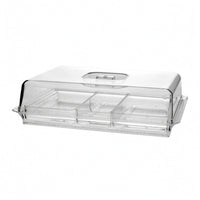 Food Cover with Base Transparent Lid Rectangular for Bakery