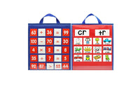 Tabletop Pocket Chart Foldable Double-Sided Pocket Chart Portable Educational Supply for Kids