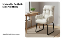 Paded Sled Base Armchair Reclining Function Desk Chair Ergonomic Design Padded Seat Pad for Clients, Study Room, Bedroom