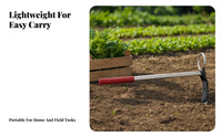 Garden Hand Hoe Greens Harvester Black Leaf Removing Tool Metal Shaft Farm Equipment