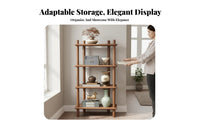 Floor-Standing Leaning Ladder Shelf Minimalist Design shelving unit Freestanding Display Rack Multi-Tiered for Book Lovers, Students, Homeowners, Living Room, Bay opening, Bedroom, Home Office
