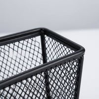 Desk Organiser with Metal Mesh Storage Baskets for Office and Students, Wire Pen Holder Set with Multiple Compartments