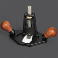 Two Handles Bottom-Cleaning Plane Threaded Screw Adjustable Hand Plane Low-Height Woodworking Tool Angular Design