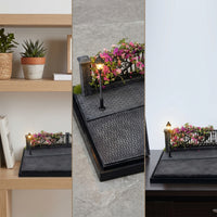 Diorama Base with Street Lamp Light-up Miniature Street Scene Base 1/72 Scale Scene Display Foundation for Collectors