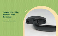 Universal Aluminum Alloy Fenestration Handle, Replacement Casement Lock, Sturdy Pull Handle for Outward Opening panes, Security, Alabaster