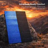 Camping Sleeping Mat XPE Foam, Foldable Ground Mat for Camping, Waterproof Tent  #variant:Blue with Black