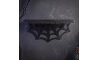 Arachnid Web Wall-Mounted Shelf Dark-Themed Gothic Wall-Mounted Shelf Space-Saving for Collectors