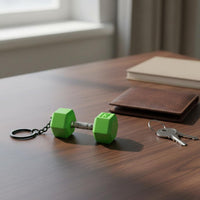 Lightweight Barbell Plate Keychain Cute Design Mini Weights Keychain Motivational Reminder for Couples, Backpack, Car Keys
