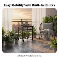 Rolling Plant stand With casters Rolling Pot Mover Easy to Move for Patio, Office