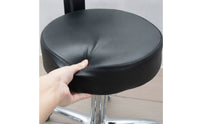 Water-Resistant Swivel Rolling Chair Chrome Metal Padded Swivel Chair Back Support Seating Sturdy