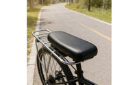Passenger Seat Cushion with Mounting Base Faux Leather Bike Rear Seat Cushion with Hook and Loop Strap Bike Rack Pad Padded