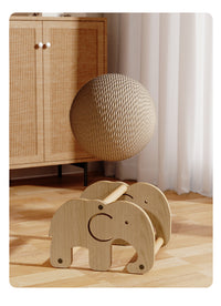 Ferris Wheel Sisal Cat Scratcher Ball with Elephant, Bear, and Windmill Designs