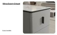 Modern Design Multi-Drawer End Table Scratch-Resistant Top Upholstered Side Cabinet with Drawers Easy to Clean Storage Furniture Stable Structure for Homeowners, Interior Decorators, Adults, Living Room, Home Office, Apartment, Bedroom