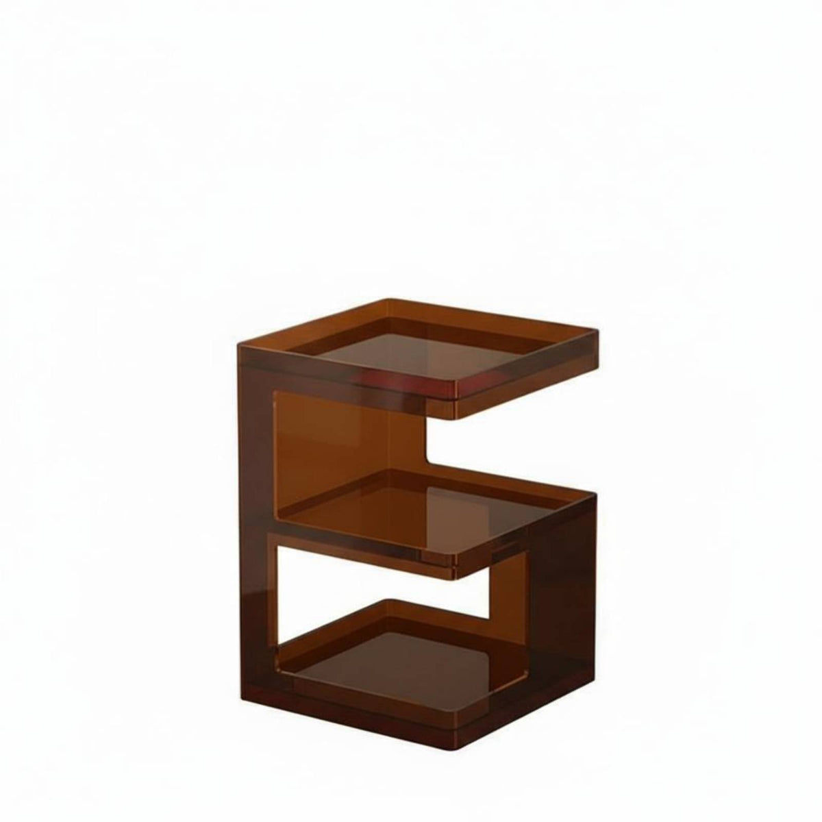 C-Shaped Side Table Space-Saving C-Shaped Magazine Table Transparent for Seniors