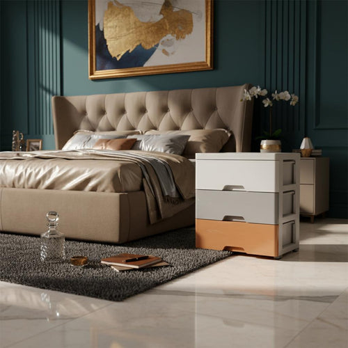 Bedside Storage Cabinet High Capacity Multi-Layer Drawer Cabinet for Living Room