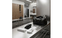 Concealed Mount Electronic Cabinet Lock Glossy Black Storage Security Rectangular Front Panel for Wardrobe