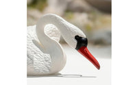 Realistic Floating Swan Lifelike Swan Decoy Weatherproof Pond Decoration Sturdy for Gardeners, Patio