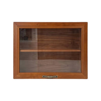 Wooden Tabletop Cabinet with Drawer Dustproof Display Cabinet with Drawers 2-Tier Figure Display Box Compact for Collectors