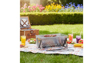 Foldable Portable Barbecue Grill Heat-Resistant Folding Charcoal Cooker Rustproof Folding BBQ Grill Lightweight for Campers, Hikers, Backpackers, Picnic, Backpacking, Beach
