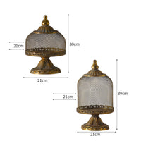 Decorative Pedestal Candle Holder Ornate Top Vintage Candle Holder for Desktop